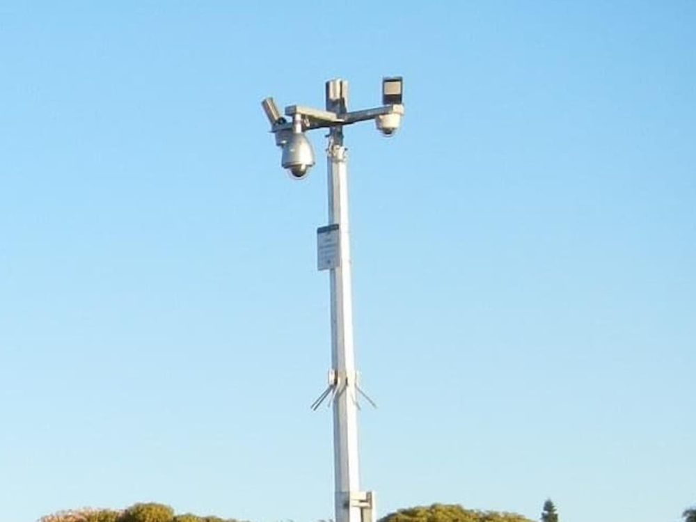 cctv cameras on top of poles
